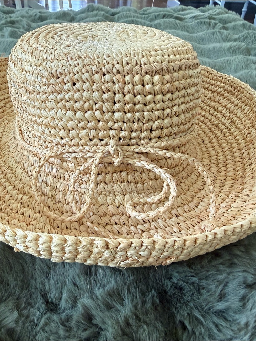 The Walking Co Handwoven Straw Sun Hat in Natural Beige